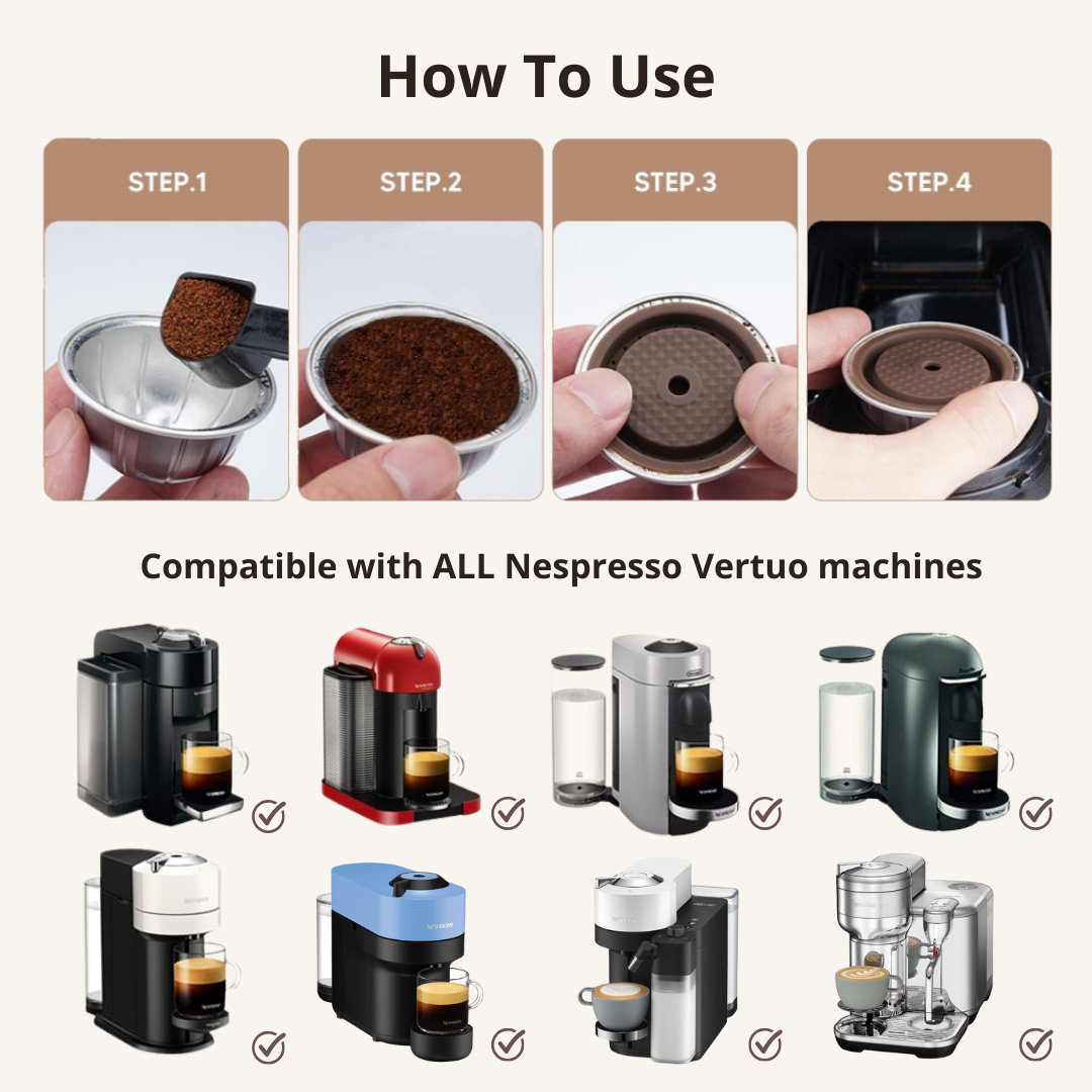 Reusable Vertuo Pod - For ALL Nespresso Vertuo machines